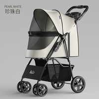 Poussette pour Animaux Bello Légère Pliable d'une Main et Quatre Roues, Poussette pour Chien Portable Économique