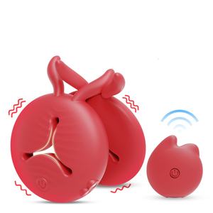 รีโมทคอนโทรลแบบสวมใส่ 9 ระดับการสั่นสะเทือน กระตุ้นหน้าอก รูปทรงน่ารัก คล้องหัวนม ของเล่นทางเพศสำหรับผู้หญิง เครื่องช่วยสำเร็จความใคร่ - Product Image 1