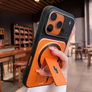 เคสโทรศัพท์แม่เหล็กแบบด้าน ขายดี สำหรับ iPhone 17 12 13 Pro Max 14 15 16 Plus 17 Air พร้อมขาตั้งแบบซ่อนในตัว ป้องกันการกระแทก - Product Image 1