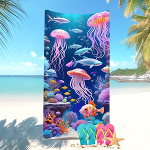 Customizable Ocean Animals <b>Microfiber</b> <b>Beach</b> <b>Towel</b> <b>Beach</b> Blanket <b>Towel</b> Super Absorbent Soft Non-Fading Compact Oversized for Trav - Product Image 5