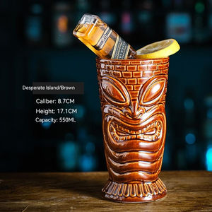 कस्टम लोगो विंटेज बालों वासोस टिकी कप रचनात्मक ज़ोम्बी कप हेलोवेन गिफ्ट बार पार्टी सिरेमिक कॉकटेल टिकी मग कप - Product Image 4