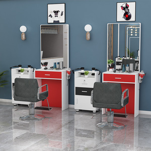 Estación de Trabajo de Madera para Salón de Belleza de Alta Calidad al por Mayor con Espejo y Cajones, Espejos para Peluquería y Salón de Belleza - Product Image 3