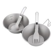 Outdoor Titanium Sierra Cup stoviglie arrampicata portatile pieghevole ciotola Picnic attrezzatura da campeggio Bushcraft Nature Hike - Product Image 6