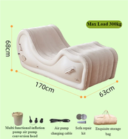 Sofá Inflable Automático, Sofá de Aire Individual Popular para Exteriores, Silla Reclinable para Personas que Buscan Comodidad