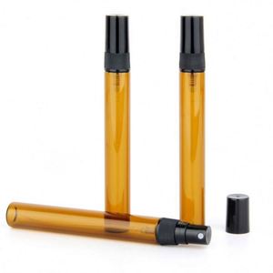 Flacons de parfum portables en verre ambré avec logo personnalisé, 2ML-10ML, avec pulvérisateur à pompe pour voyage, vaporisateur vide - Product Image 1