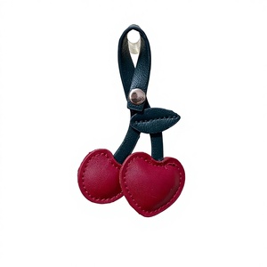 2026 Coolter Novelties Rustic Leather Cherry <b>Key</b> Chain Fashion Leading <b>Men</b> and Women Car Bag <b>Key</b> <b>Ring</b> Pendant Jewelry Gift - Product Image 1