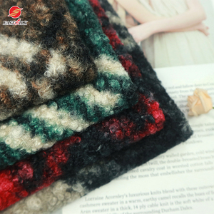 Shaoxing Textile Wholesale Raw <strong>Material</strong> 100% Polyester Print Polar <strong>Sherpa</strong> Boucle Fleece Fabric for Winter Coat - Product Image 5