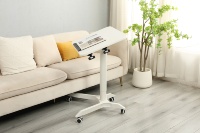 ADA Furniture Flip 0-90 Angle Bureau D'ordinateur Portable Pneumatique Réglable 4 Roulettes Verrouillables Table D'ordinateur Portable pour Bureau À Domicile Chambre À Coucher