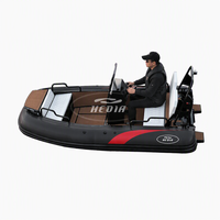 Bateau pneumatique à rames Hedia 12 pieds 380D avec plateforme en aluminium, bateau de pêche gonflable