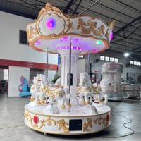 Manège de carnaval pour enfants, mini carrousel portable et mobile à 6 places pour centre commercial