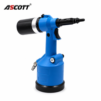 Outil à rivets pneumatiques ASCOTT 0312 M3-M12, riveteuse industrielle à air comprimé avec contrôle de course de précision pour l'assemblage de tôles métalliques