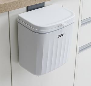 Cestino da cucina a parete con coperchio, contenitore per rifiuti <span class=keywords><strong>salvaspazio</strong></span> da appendere sotto il mobile per cucina e bagno - Product Image 6