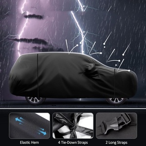 Housses de <span class=keywords><strong>voiture</strong></span> pour Toyota Highlander 2008-2024 toutes saisons avec fermeture éclair sur la porte, bandes coupe-vent pour la protection contre la neige, la pluie, la poussière et la grêle - Product Image 3