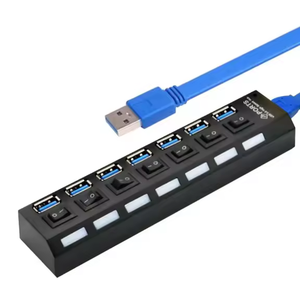 Oen USB3.0 Hub with 7 Ports Switch Power <strong>Adaptor</strong> Plastic Material No /<strong>SD</strong> Support in Stock - Product Image 1
