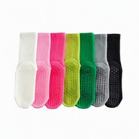 Chaussettes de sport mi-mollet tendance pour femme en coton, absorbantes, respirantes, color block, sans coutures, pour le yoga, le Pilates et l'entraînement