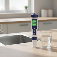 Testeur de qualité de l'eau portable EZ9909 TONY 5-en-1 EC/TDS/PH/Température/Salinité, affichage rétroéclairé, batterie au lithium, fabrication OEM/ODM