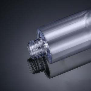 Transparent <b>Plastic</b> Bottle 120Ml Flat Shoulder Screw <b>Cap</b> Cosmetic Bottles Food Grade PET Material - Product Image 2