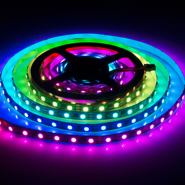 LC8806 Adhesive Backing Digital Led Strip USB Powered Flexible LED Strip 5050RGBW Backlight for TV Monitor