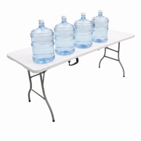 Table pliante commerciale de 6 pieds pour intérieur et extérieur, en plastique HDPE robuste, idéale pour la location événementielle et les fêtes