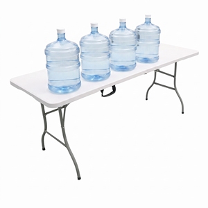 <span class=keywords><strong>Table</strong></span> pliante commerciale de 6 pieds pour intérieur et extérieur, en plastique HDPE robuste, idéale pour la location événementielle et les fêtes - Product Image 2