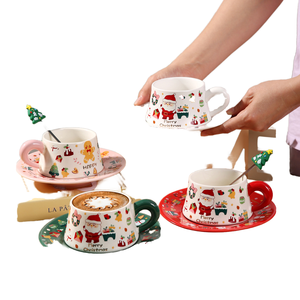 Tasse à café en céramique japonaise, porcelaine, argile, vintage, faite à la main, motif marbré, avec couvercle, cadeau d'affaires, réutilisable, passe au lave-vaisselle - Product Image 1