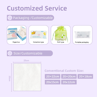 Serviettes jetables pour le visage avec logo personnalisé, 100% coton, biodégradables, utilisables à sec ou humides, sans peluches, pour peaux sensibles et femmes enceintes