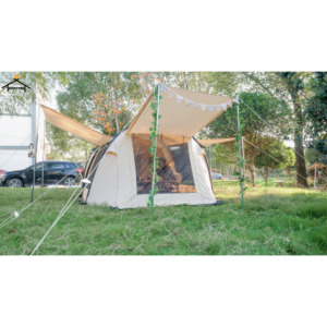 <span class=keywords><strong>Tente</strong></span> de camping en plein air en toile de <span class=keywords><strong>coton</strong></span> polyester imperméable à double couche Salon flexible <span class=keywords><strong>Tente</strong></span> <span class=keywords><strong>tunnel</strong></span> - Product Image 4