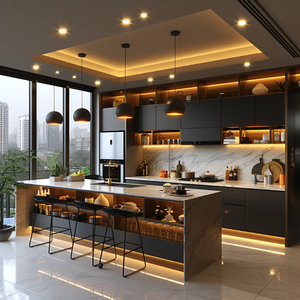 Lusso personalizzato di alta legno lucido mobile da <span class=keywords><strong>cucina</strong></span> fornitore per il moderno armadio da <span class=keywords><strong>cucina</strong></span> lavello isola armadi <span class=keywords><strong>cucina</strong></span> <span class=keywords><strong>mobili</strong></span> Design - Product Image 5