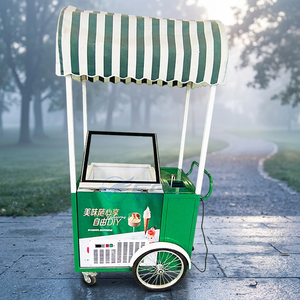 Camion de vente ambulante de crèmes glacées avec congélateur, fourni directement par l'usine, pour la vente de sandwichs glacés dans les parcs - Product Image 1
