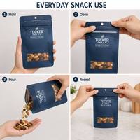 Sachet refermable personnalisé avec fenêtre et trou de suspension pour emballage alimentaire de noix, snacks et fruits secs