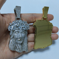 Pendentif Jésus en Moissanite, Pendentif Diamant Personnalisé pour Couple, Homme, Instagram, Hip Hop, Chaîne Cubaine, Accessoires
