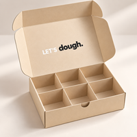 Boîte d'emballage pour biscuits personnalisée avec séparateurs, boîte cadeau en papier pour biscuits, pâtisseries et desserts