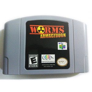 Cartouches de jeu <span class=keywords><strong>Worms</strong></span> <span class=keywords><strong>Armageddon</strong></span> N64 version américaine pour console Nintendo - Product Image 1