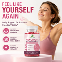 Gummies pour la Ménopause : Équilibre Hormonal Féminin, Apaisement de l'Humeur, Vitalité, Sauge, Soja, Multivitamines, Baies, Complément Alimentaire à Croquer, 60 unités