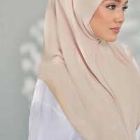 Hijab musulman de grande taille de haute qualité pour adultes avec partie mentonnière, foulard islamique, chapeaux, hijab en une seule pièce à enfiler, Armia XDH124
