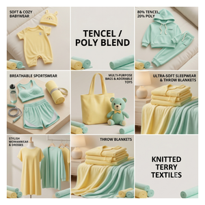Eco-Friendly 240gsm 80% Tencel 20% Polyester <b>Knitted</b> Terry Fabric - Product Image 3