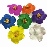 Fait à la main 9cm mousse frangipanier fleur Sinensis 50 pièces/sac têtes de fleurs d'hibiscus tropicales artificielles pour la fête des mères