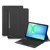 Housse en cuir PU avec clavier rétroéclairé et pavé tactile pour tablette Samsung Galaxy Tab S10 FE Plus 13.1
