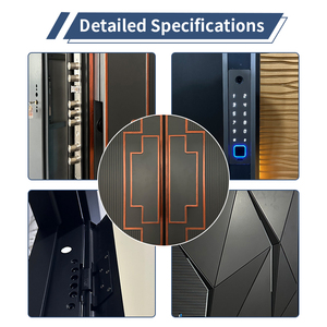 Đúc đến tùy chỉnh Nhà Bên ngoài lối vào an toàn phía trước cổng chính rèn nhôm an ninh phía trước pivot nhập cửa - Product Image 5