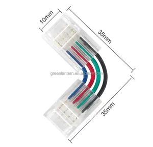 Nessuna saldatura 2/3/4/5/6 Pin LED Strip connettore rapido connettore angolare regolabile a forma di L per 3528 5050 COB RGB Strip to Strip