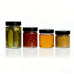 Bocal en verre pour cornichons de 200 ml, 350 ml, 500 ml avec couvercle métallique de haute qualité pour l'emballage des aliments en <span class=keywords><strong>conserve</strong></span> - Product Image 3