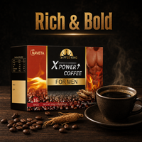 Performance X Power Instant Black Coffee Nut Ginseng Oyster 12 Sachets 0.12kg Energy Drink Powder Wholesale OEM Private Label