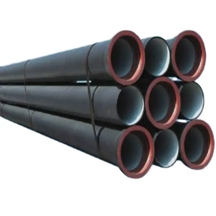 Tubo de ferro dúctil centrífugo ISO2531 700mm 800mm 1000mm 6 metros Tubo de ferro dúctil K9 K12
