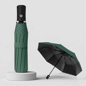 High Quality Fashion Foldable Double Layer Straight <b>Umbrella</b> 3 Fold Fully-Automatic <b>Windproof</b> UV Protection 8 - Product Image 1