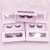 Extensions de cils en vison 3D de luxe pour revendeurs en gros, bande complète avec emballage personnalisé, cils en fourrure 25mm