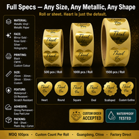 Papier adhésif brillant imperméable personnalisable, étiquettes autocollantes personnalisées en forme de rouleau pour artisanat et cadeaux