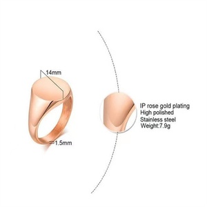 316L Stainless Steel Fashion Jewelry Custom Engraved Blank Finger <b>Rings</b> <b>for</b> Women <b>Men</b> - Product Image 5