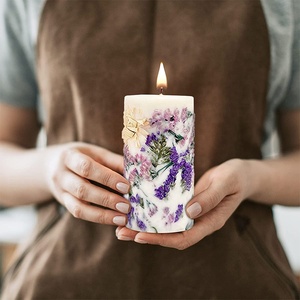 Velas Aromáticas Personalizadas en Empaque Especial, Venta Caliente, Altas y Redondas, <span class=keywords><strong>para</strong></span> Dormitorio, con Aroma a Flor de Limón y Lichi Seco - Product Image 4