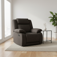 Canapé inclinable électrique Nisco, vente directe d'usine, vente en gros, télécommande, tissu, bois, inclinable, appui-tête réglable