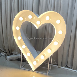ป้ายไฟ LEDA รูปทรงหัวใจ ตัวอักษรไฟ LED ป้ายไฟตัวเลขสำหรับงานแต่งงาน ป้ายโฆษณาขอแต่งงาน - Product Image 3